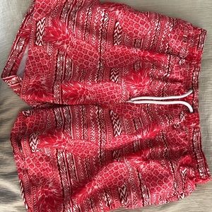 Mens M Bathing Suit Red - Trunks